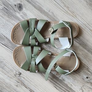 Used Green SaltWater sandals